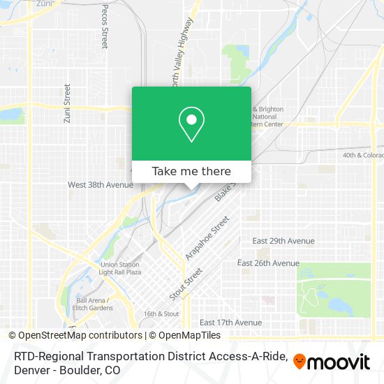 RTD-Regional Transportation District Access-A-Ride map