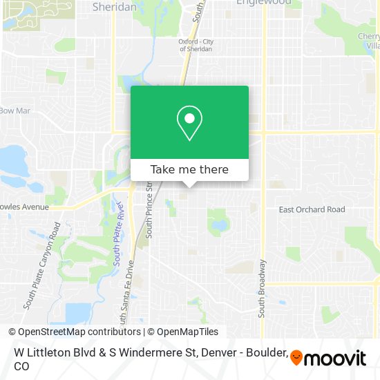 Mapa de W Littleton Blvd & S Windermere St