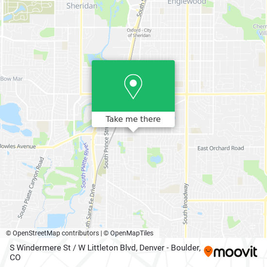 Mapa de S Windermere St / W Littleton Blvd