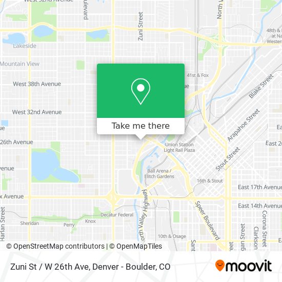 Mapa de Zuni St / W 26th Ave