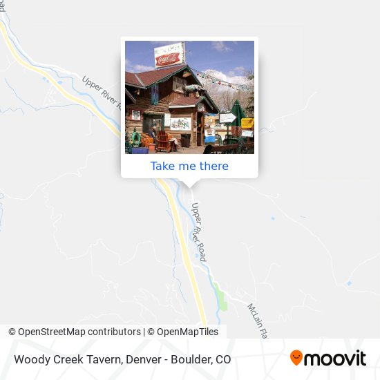 Mapa de Woody Creek Tavern