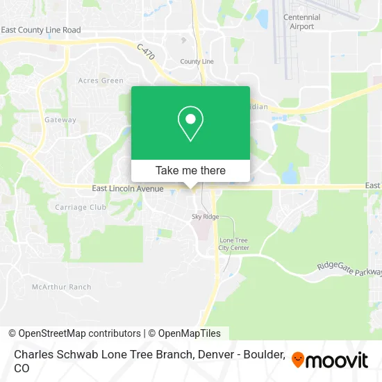 Mapa de Charles Schwab Lone Tree Branch