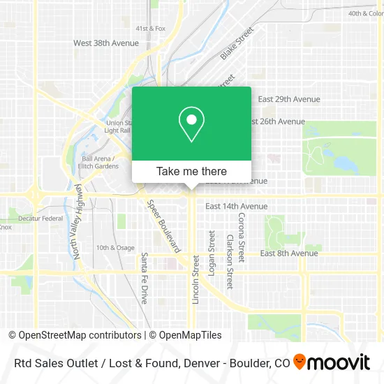 Rtd Sales Outlet / Lost & Found map