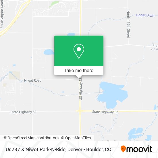 Mapa de Us287 & Niwot Park-N-Ride