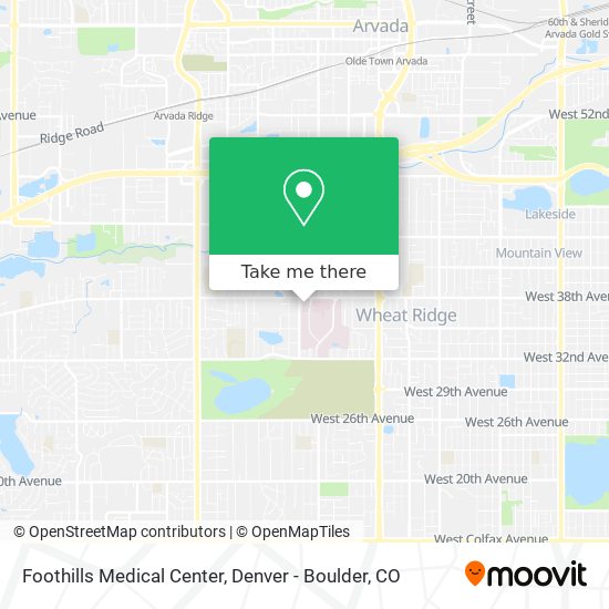 Mapa de Foothills Medical Center