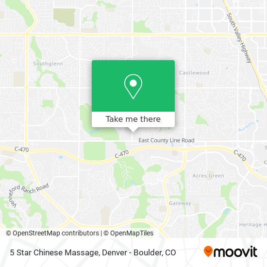 5 Star Chinese Massage map
