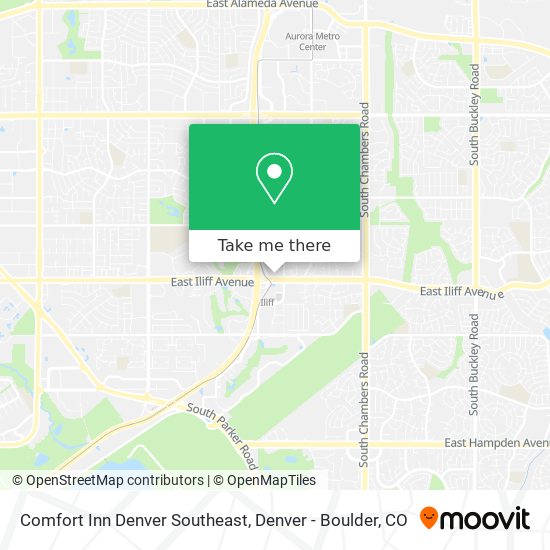 Comfort Inn Denver Southeast map