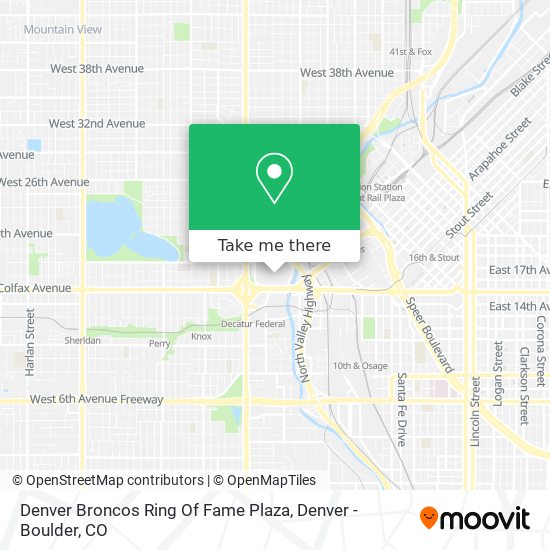 Mapa de Denver Broncos Ring Of Fame Plaza