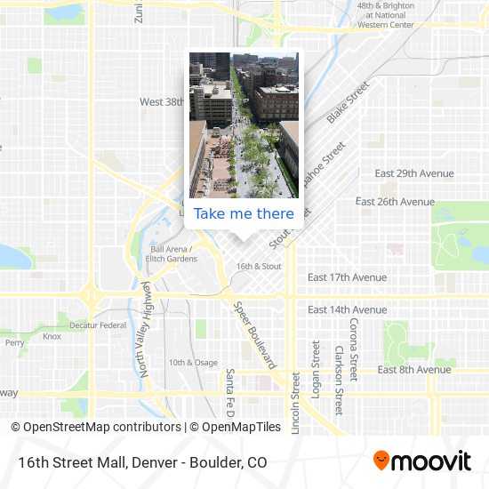 16th Street Mall map