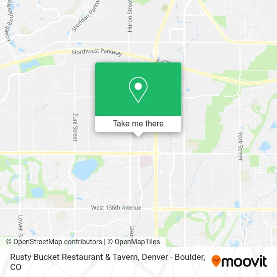 Rusty Bucket Restaurant & Tavern map