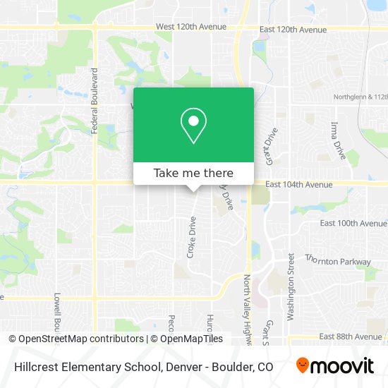Mapa de Hillcrest Elementary School