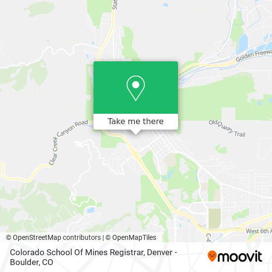 Colorado School Of Mines Registrar map