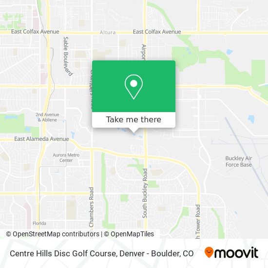 Centre Hills Disc Golf Course map