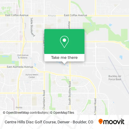 Centre Hills Disc Golf Course map