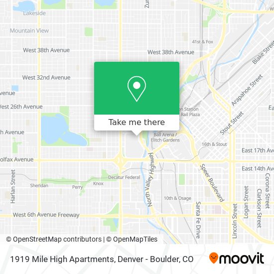 1919 Mile High Apartments map