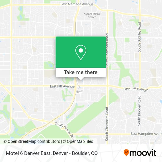 Motel 6 Denver East map