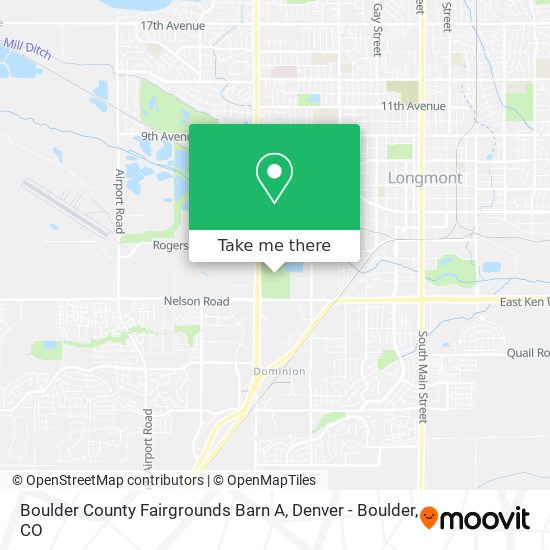 Mapa de Boulder County Fairgrounds Barn A