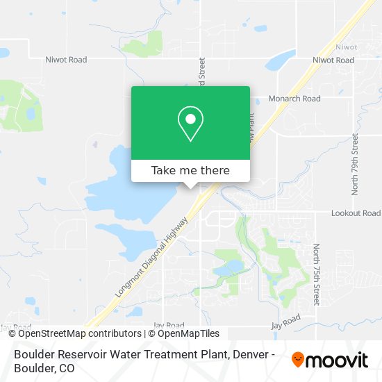 Boulder Reservoir Water Treatment Plant map