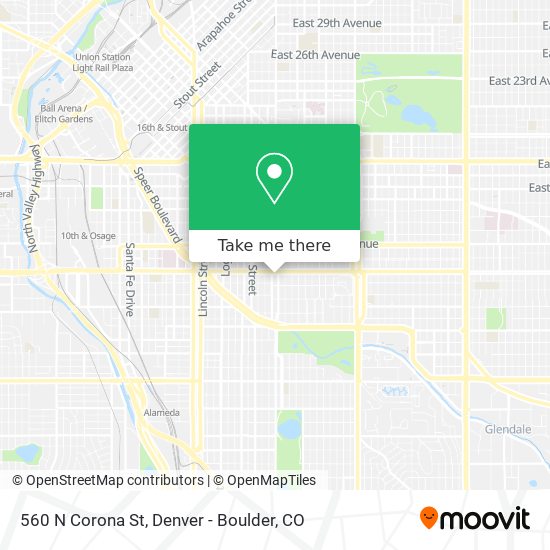 560 N Corona St map