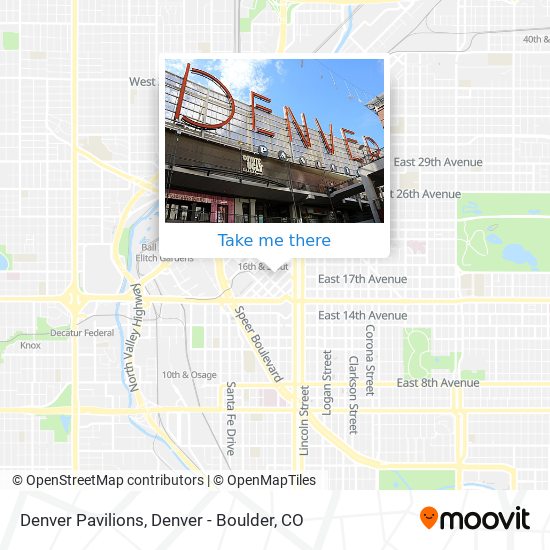 Denver Pavilions map