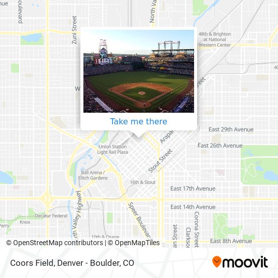Coors Field map