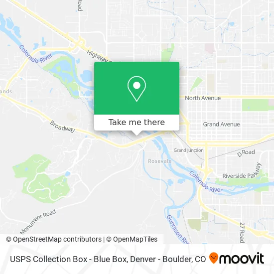 USPS Collection Box - Blue Box map