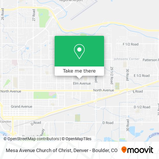 Mesa Avenue Church of Christ map