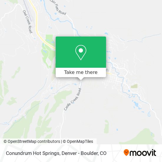 Conundrum Hot Springs map