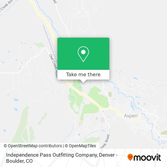 Independence Pass Outfitting Company map