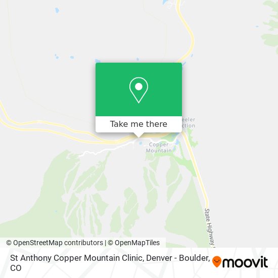 St Anthony Copper Mountain Clinic map