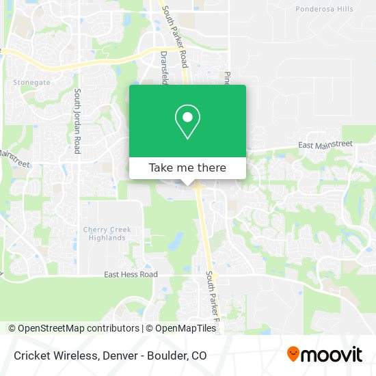 Mapa de Cricket Wireless
