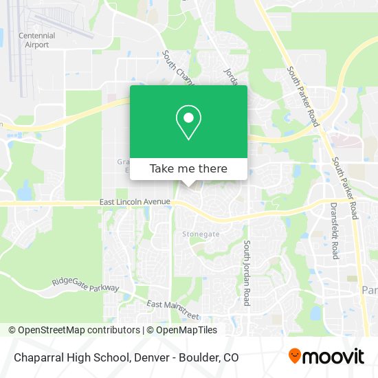 How to get to Chaparral High School in Stonegate by Bus or Light Rail