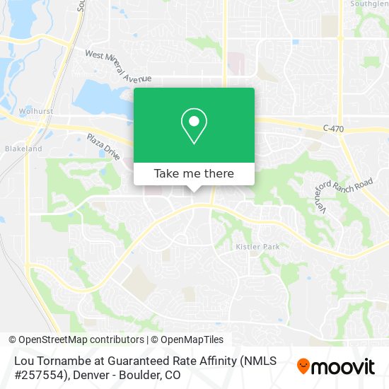 Mapa de Lou Tornambe at Guaranteed Rate Affinity (NMLS #257554)