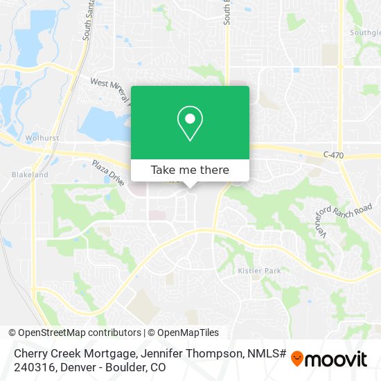Cherry Creek Mortgage, Jennifer Thompson, NMLS# 240316 map