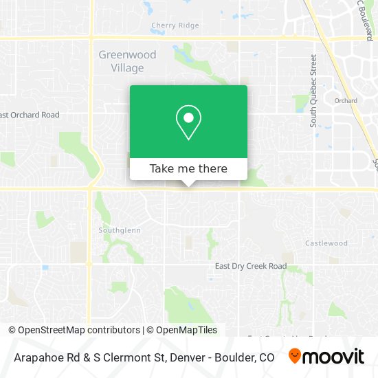 Mapa de Arapahoe Rd & S Clermont St