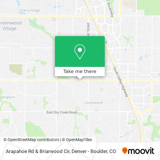 Mapa de Arapahoe Rd & Briarwood Cir
