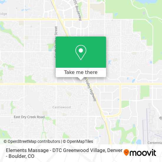 Mapa de Elements Massage - DTC Greenwood Village