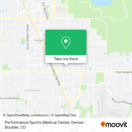 Performance Sports Medical Center map