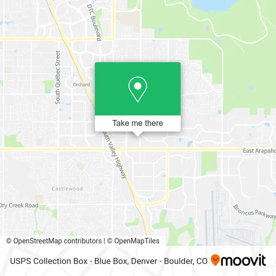 USPS Collection Box - Blue Box map