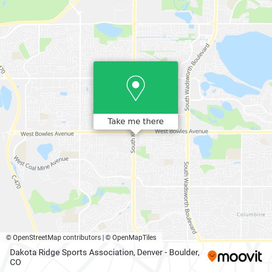 Mapa de Dakota Ridge Sports Association