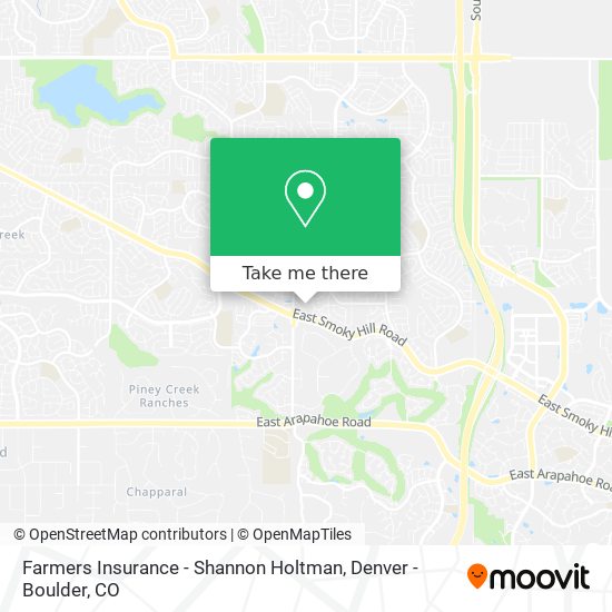 Farmers Insurance - Shannon Holtman map