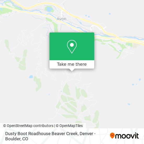 Dusty Boot Roadhouse Beaver Creek map