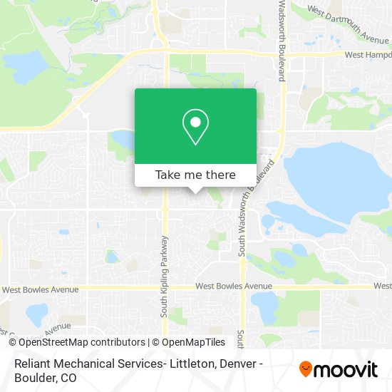 Reliant Mechanical Services- Littleton map