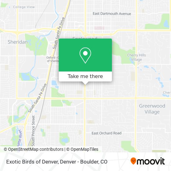 Exotic Birds of Denver map