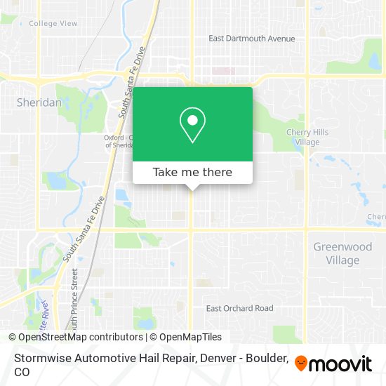 Mapa de Stormwise Automotive Hail Repair