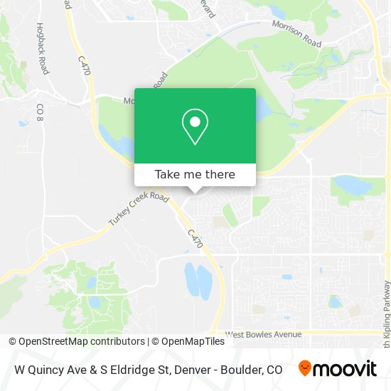 Mapa de W Quincy Ave & S Eldridge St