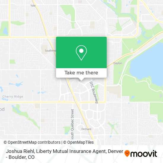 Mapa de Joshua Riehl, Liberty Mutual Insurance Agent