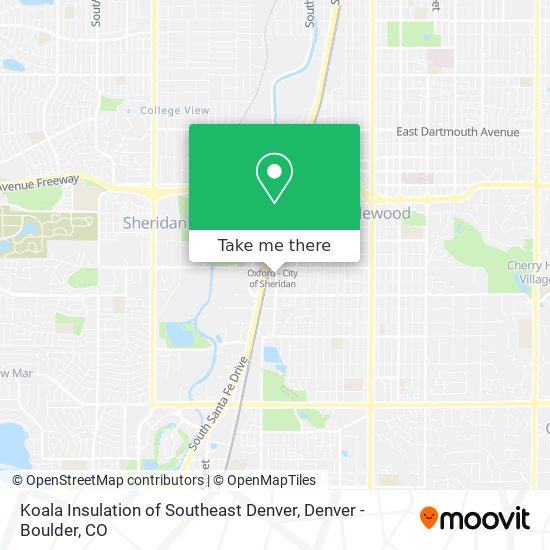 Koala Insulation of Southeast Denver map