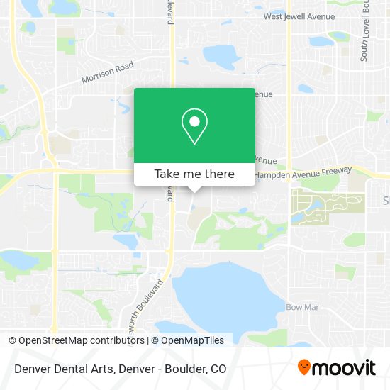 Denver Dental Arts map