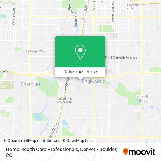 Home Health Care Professionals map